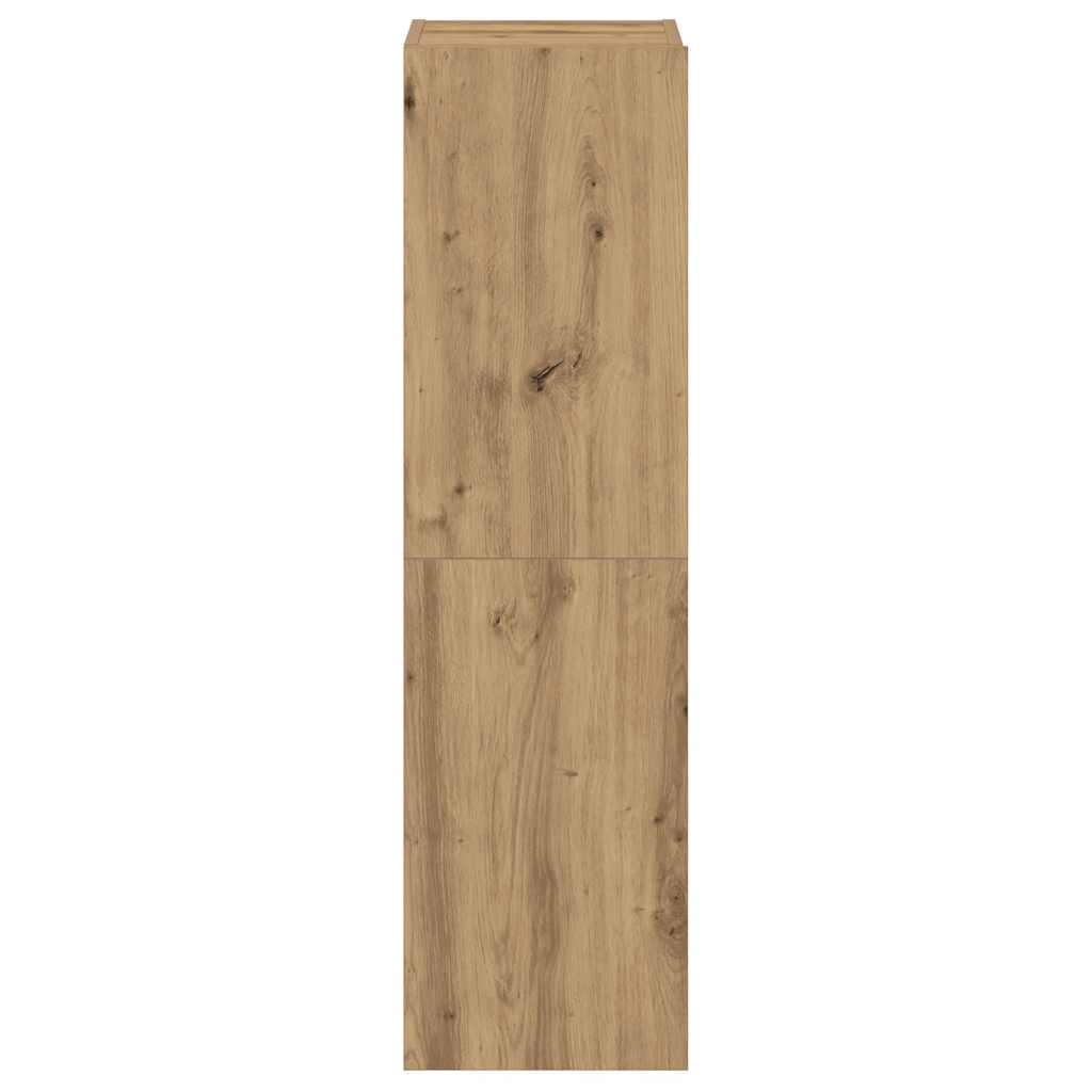 vidaXL Wall Mounted TV cabinets 3 pcs Artisan Oak Engineered Wood
