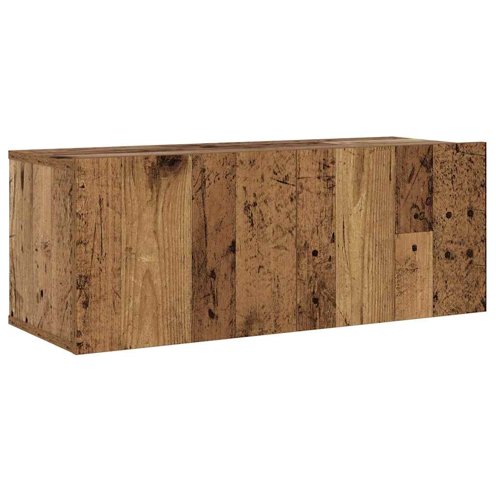 vidaXL 3 Piece Wall-mounted TV Cabinet Set Old Wood Engineered Wood