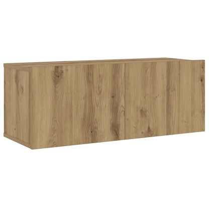 vidaXL 3 Piece Wall-mounted TV Cabinet Set Artisan Oak Engineered Wood