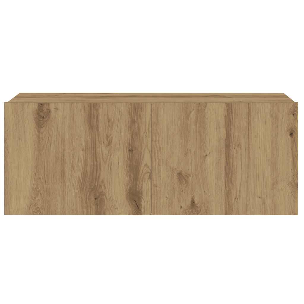 vidaXL Wall Mounted TV cabinets 3 pcs Artisan Oak Engineered Wood
