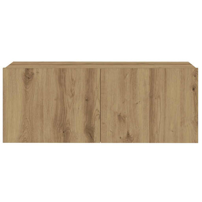 vidaXL Wall Mounted TV cabinets 3 pcs Artisan Oak Engineered Wood