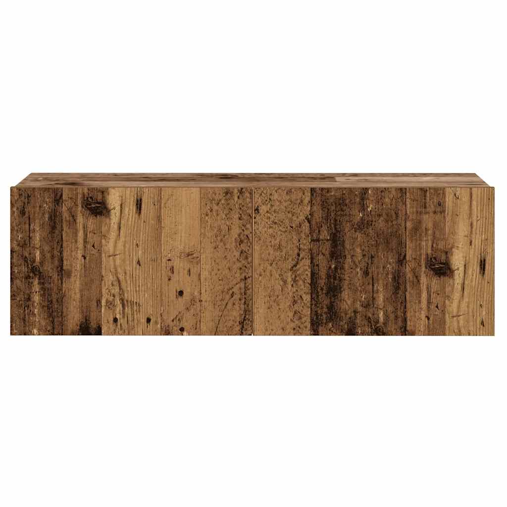 vidaXL Wall Mounted TV cabinets 3 pcs Old Wood Engineered Wood