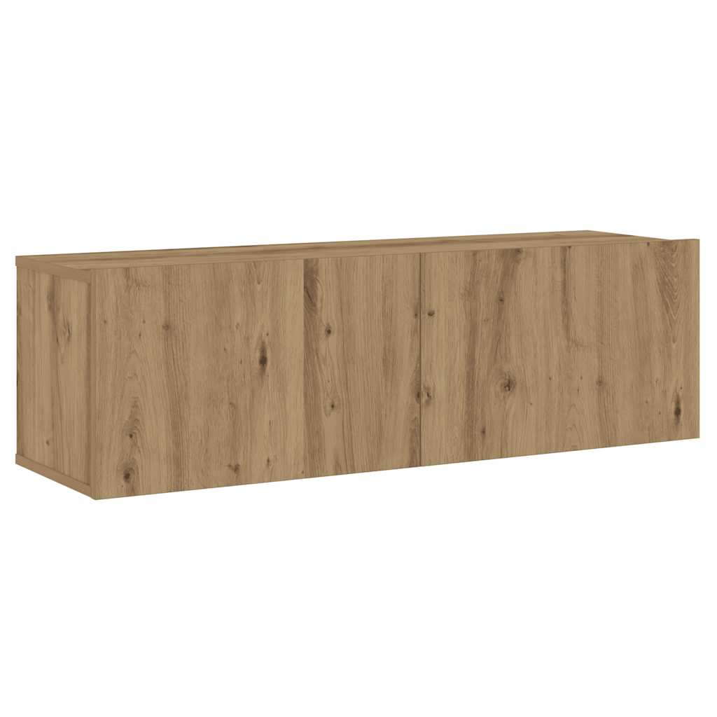 vidaXL Wall Mounted TV cabinets 3 pcs Artisan Oak Engineered Wood