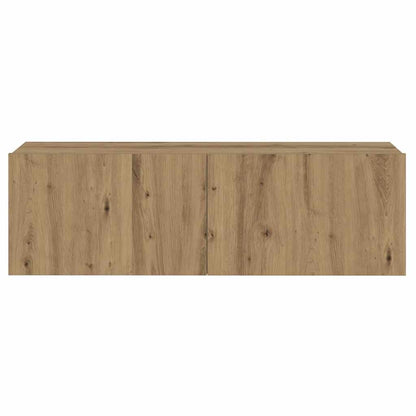 vidaXL Wall Mounted TV cabinets 3 pcs Artisan Oak Engineered Wood