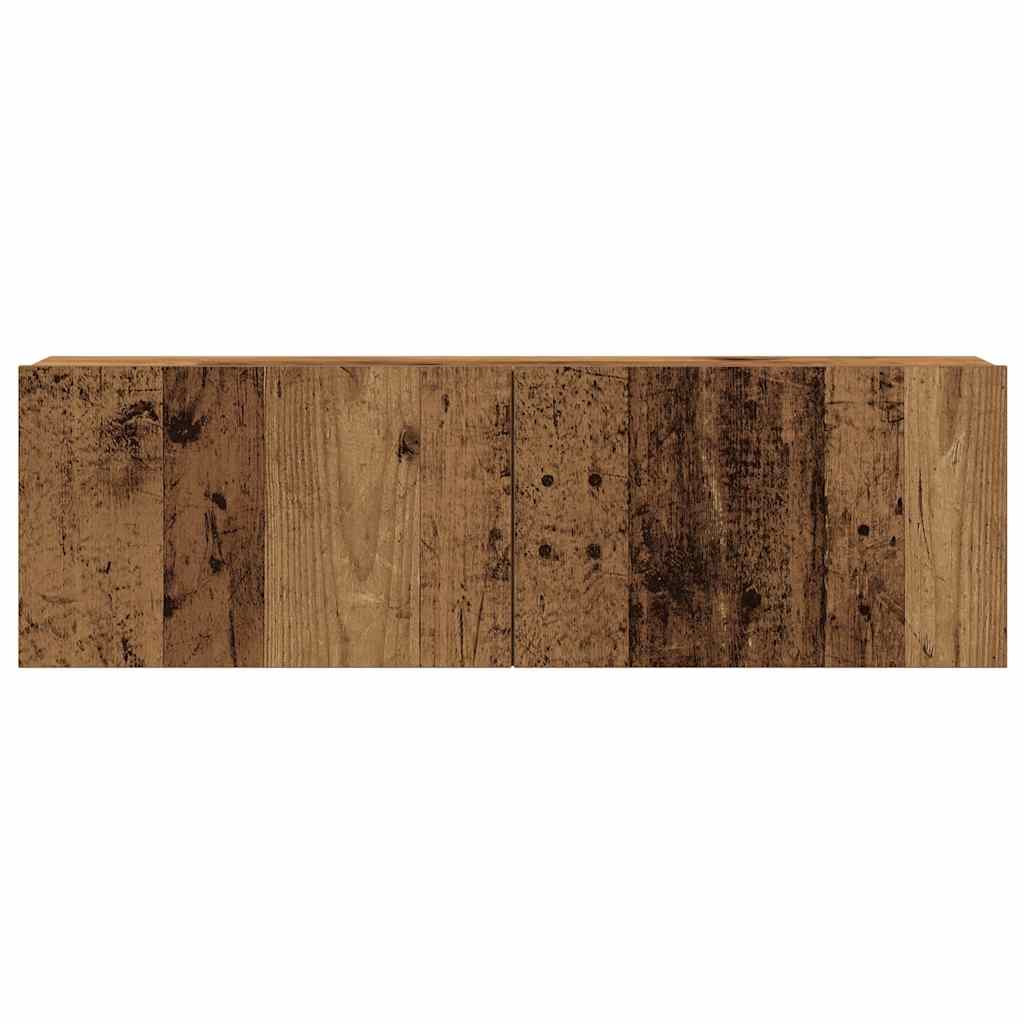 vidaXL Wall Mounted TV cabinets 4 pcs Old Wood Engineered Wood