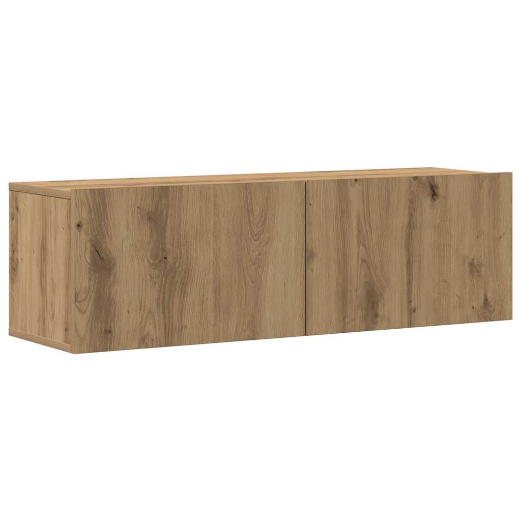 vidaXL Wall Mounted TV cabinets 4 pcs Artisan Oak Engineered Wood