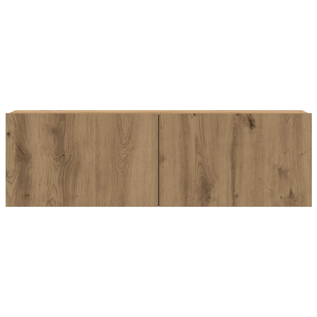 vidaXL Wall Mounted TV cabinets 4 pcs Artisan Oak Engineered Wood