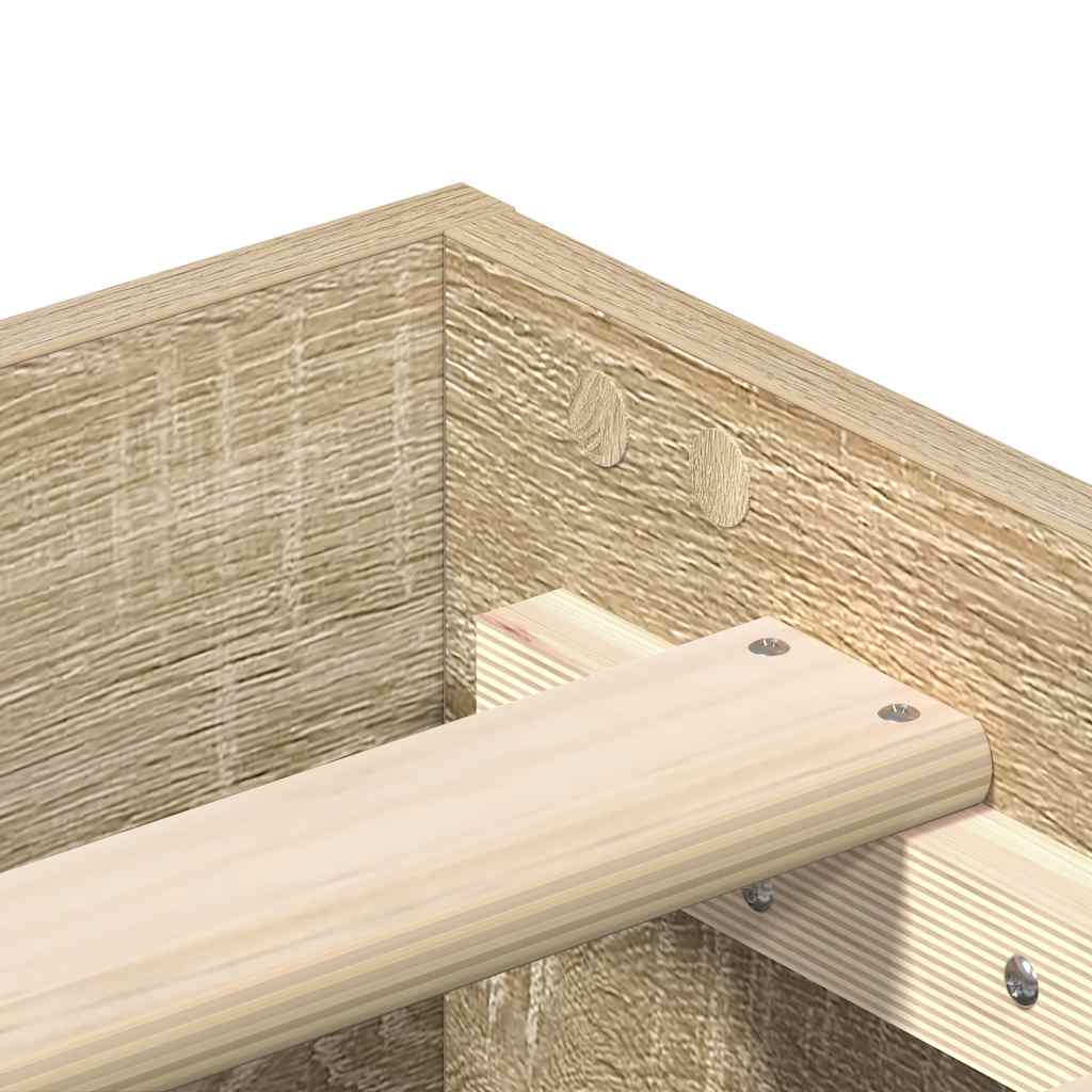 vidaXL Bed Frame | Sonoma Oak | Engineered wood, Solid pinewood, Plywood