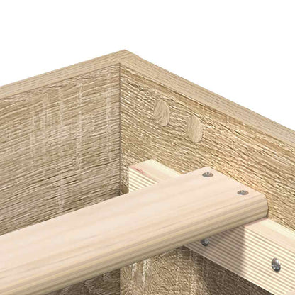 vidaXL Bed Frame | Sonoma Oak | Engineered wood, Solid pinewood, Plywood