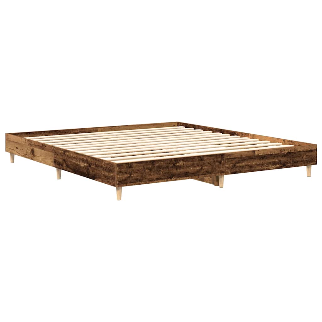vidaXL Bed Frame | Old Wood | Engineered Wood | Double | Durable | Bed Frame