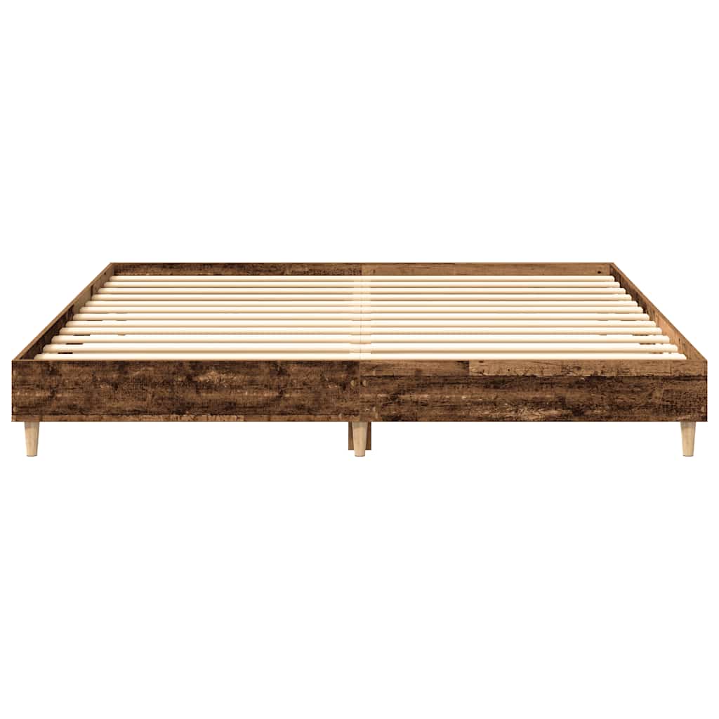 vidaXL Bed Frame | Old Wood | Engineered Wood | Double | Durable | Bed Frame