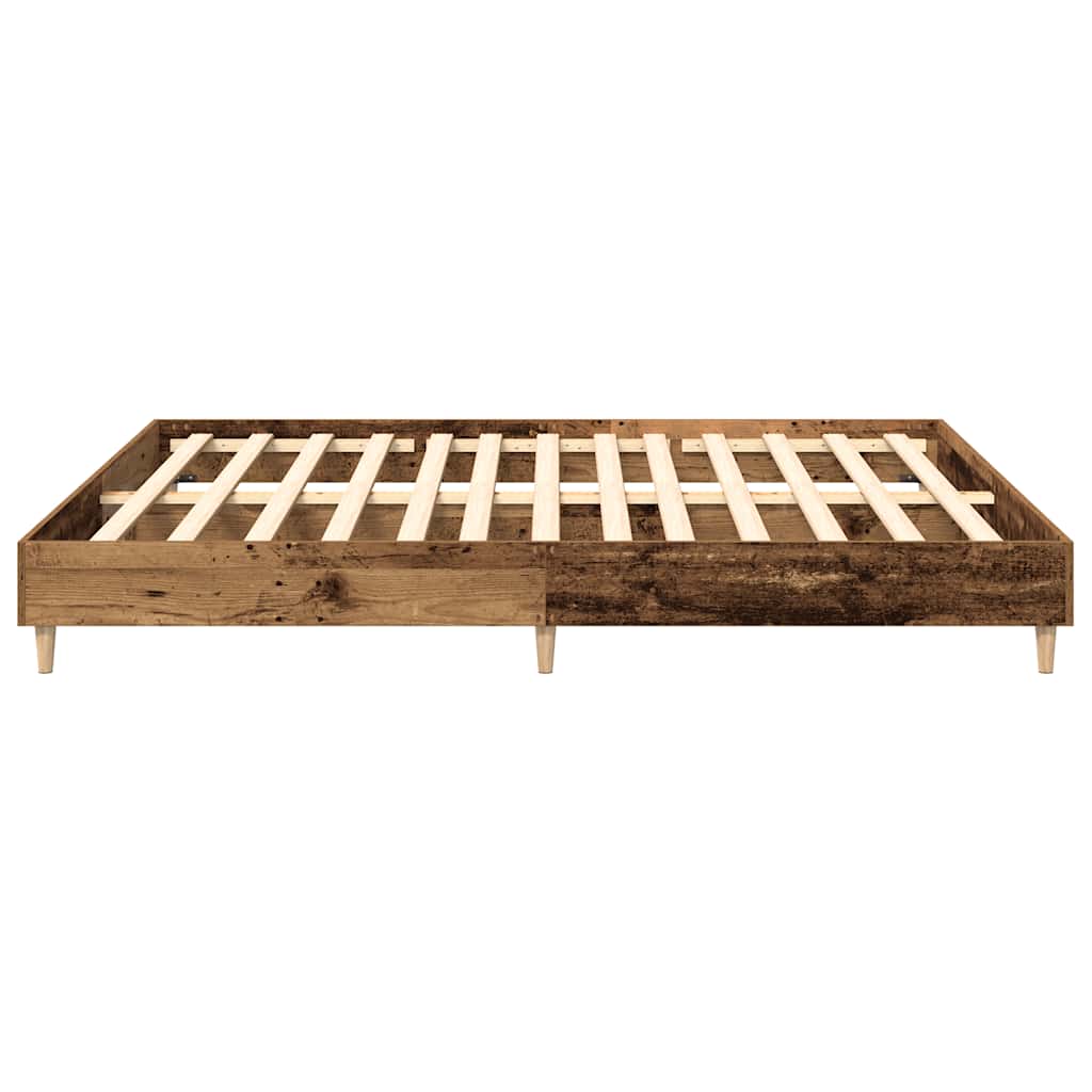 vidaXL Bed Frame | Old Wood | Engineered Wood | Double | Durable | Bed Frame