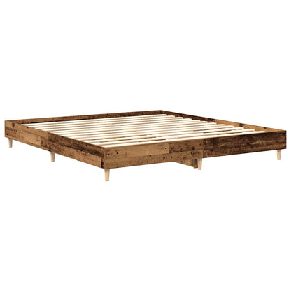 vidaXL Bed Frame | Old Wood | Engineered Wood | Double | Durable | Bed Frame