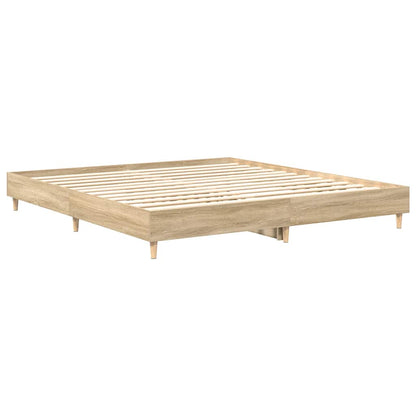 vidaXL Bed Frame | Sonoma oak | Engineered wood | Double | Durable | Bed Frame