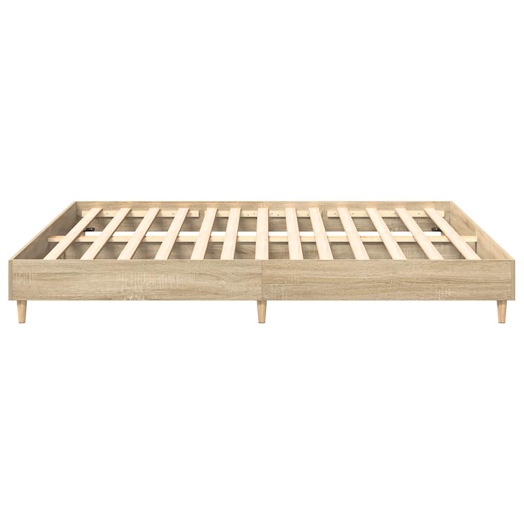 vidaXL Bed Frame | Sonoma oak | Engineered wood | Double | Durable | Bed Frame