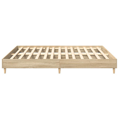 vidaXL Bed Frame | Sonoma oak | Engineered wood | Double | Durable | Bed Frame