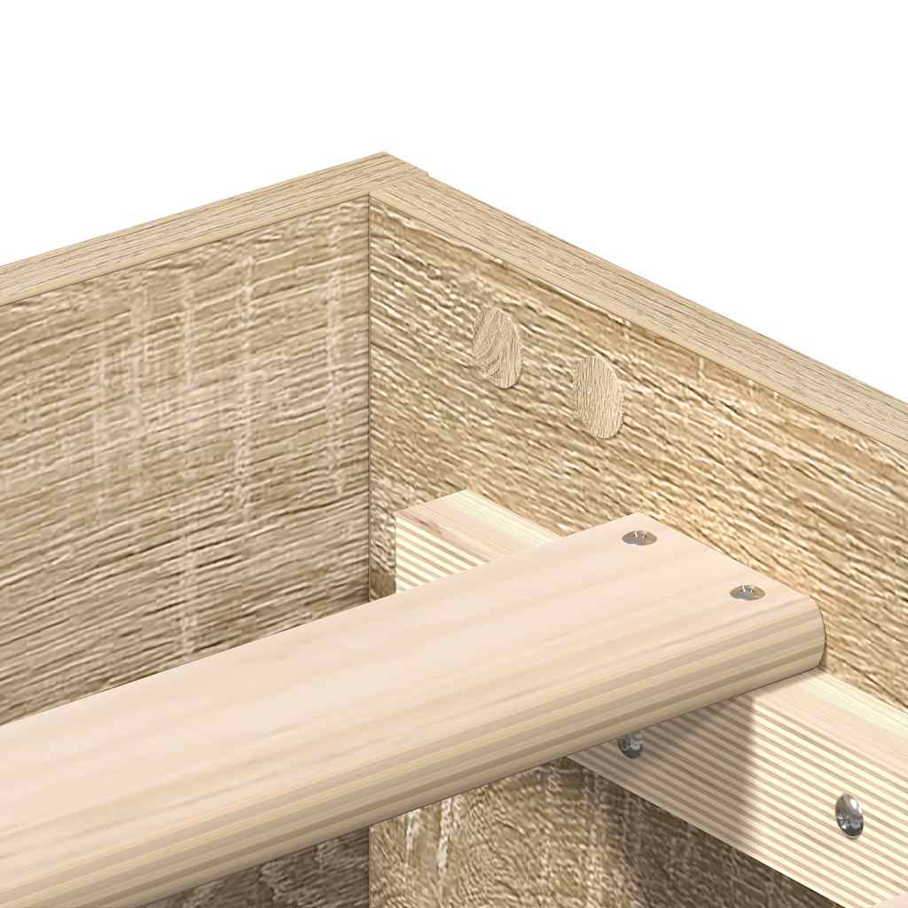 vidaXL Bed Frame | Sonoma oak | Engineered wood | Double | Durable | Bed Frame
