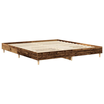vidaXL Bed Frame without Mattress Old Wood 160x200cm Engineered Wood
