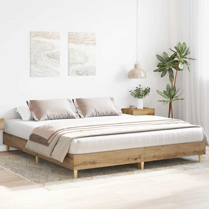 vidaXL Bed Frame without Mattress Artisan Oak 160x200 cm