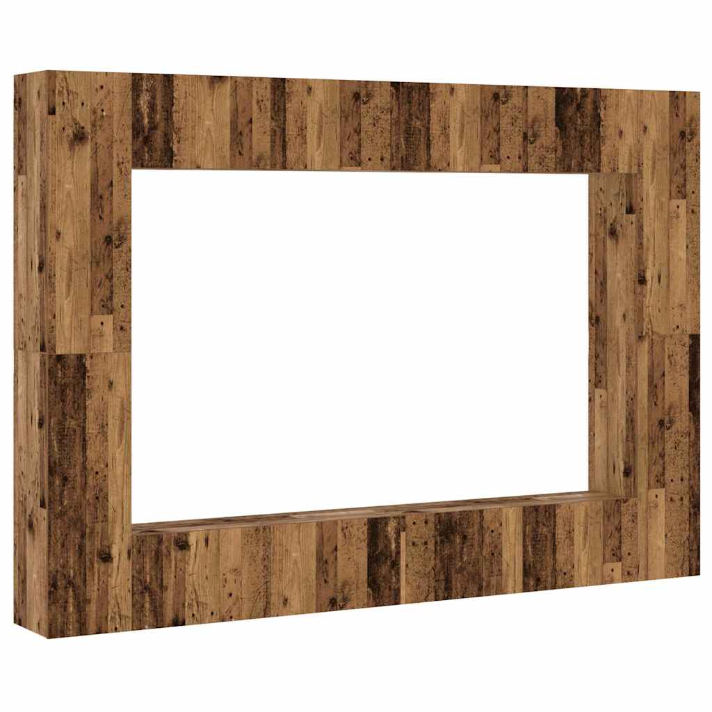 vidaXL Wall Mounted TV cabinets 8 pcs Old Wood Engineered Wood