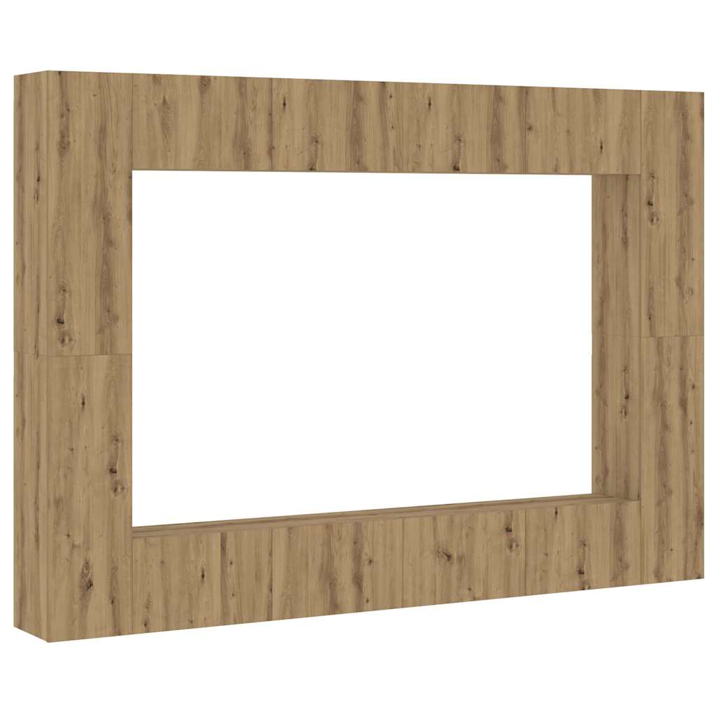 vidaXL Wall Mounted TV cabinets 8 pcs Artisan Oak Engineered Wood