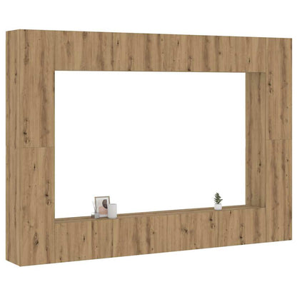 vidaXL Wall Mounted TV cabinets 8 pcs Artisan Oak Engineered Wood