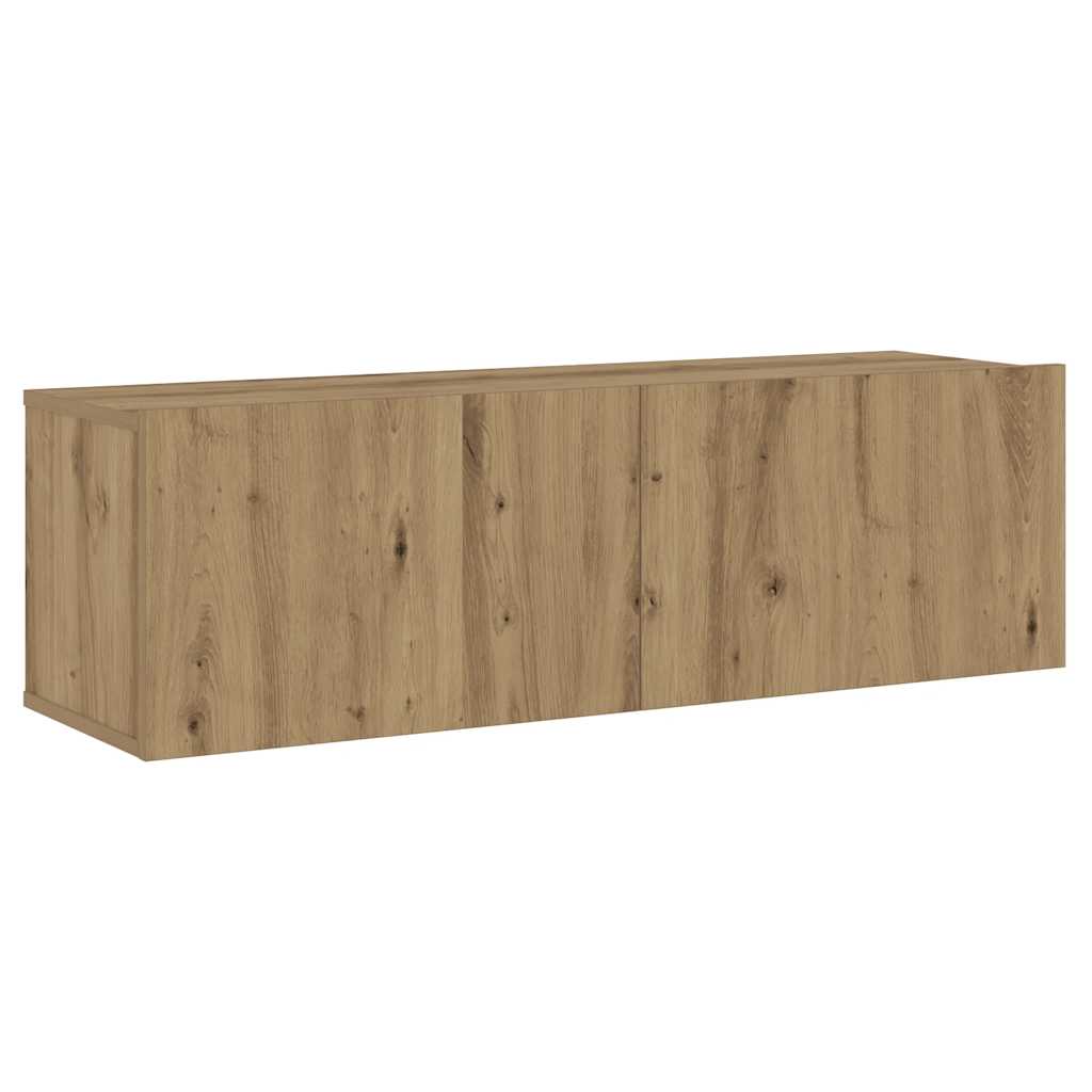 vidaXL Wall Mounted TV cabinets 3 pcs Artisan Oak Engineered Wood