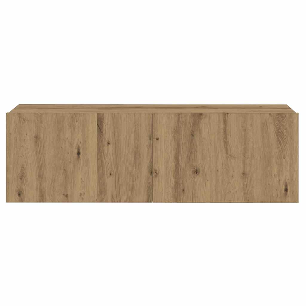 vidaXL Wall Mounted TV cabinets 3 pcs Artisan Oak Engineered Wood