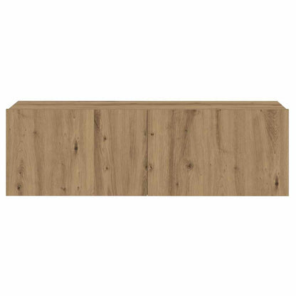 vidaXL Wall Mounted TV cabinets 3 pcs Artisan Oak Engineered Wood