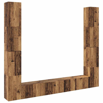 vidaXL Wall Mounted TV cabinets 6 pcs Old Wood Engineered Wood