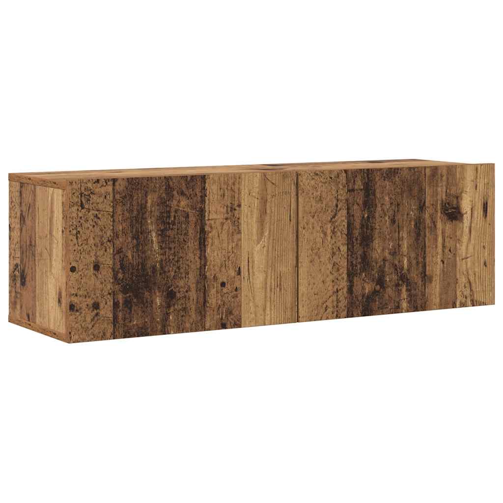 vidaXL 6 Piece Wall-mounted TV Cabinet Set Old Wood Engineered Wood