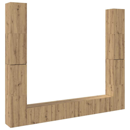 vidaXL Wall Mounted TV cabinets 6 pcs Artisan Oak Engineered Wood