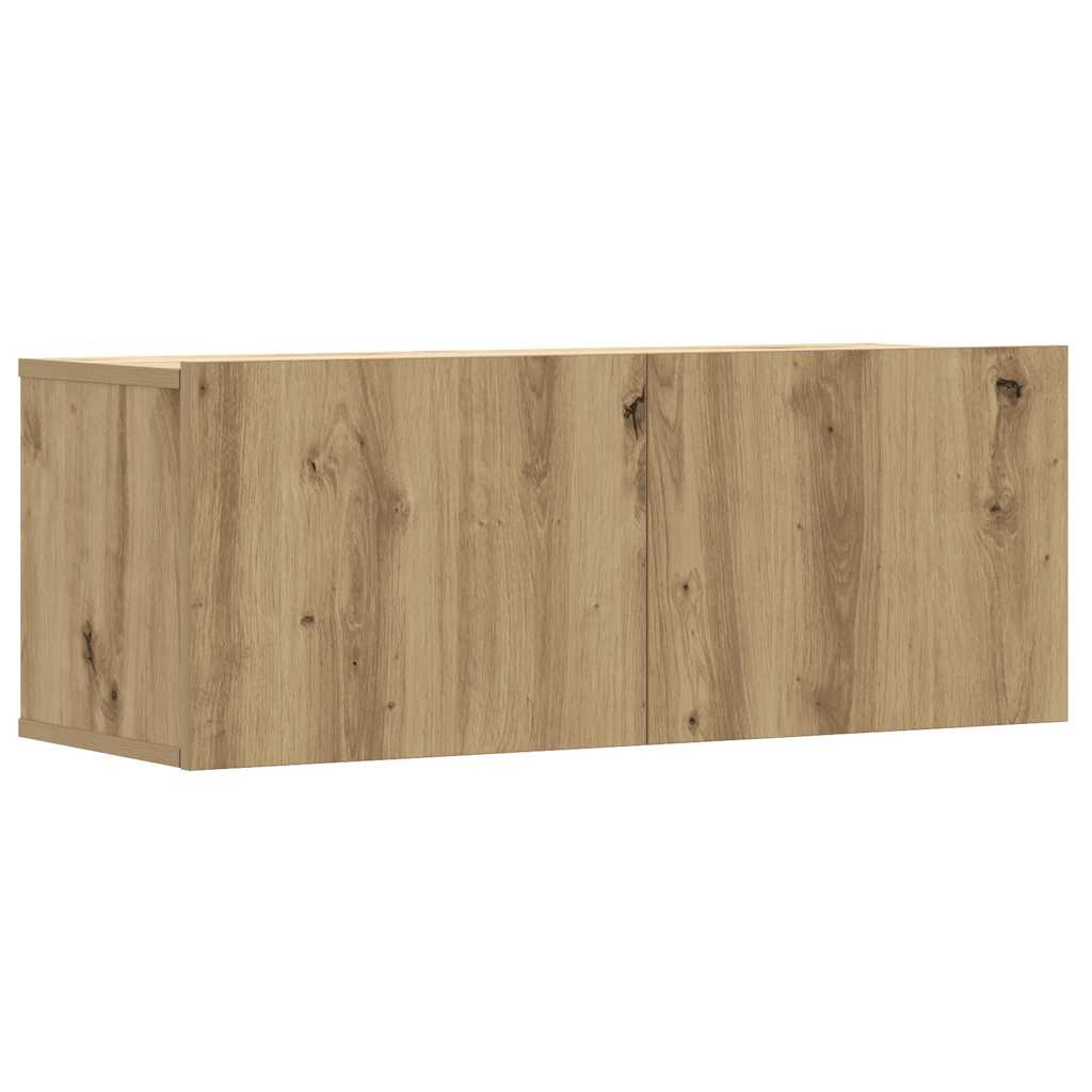 vidaXL 6 Piece TV Cabinet Set Wall-mounted Artisan Oak Engineered Wood