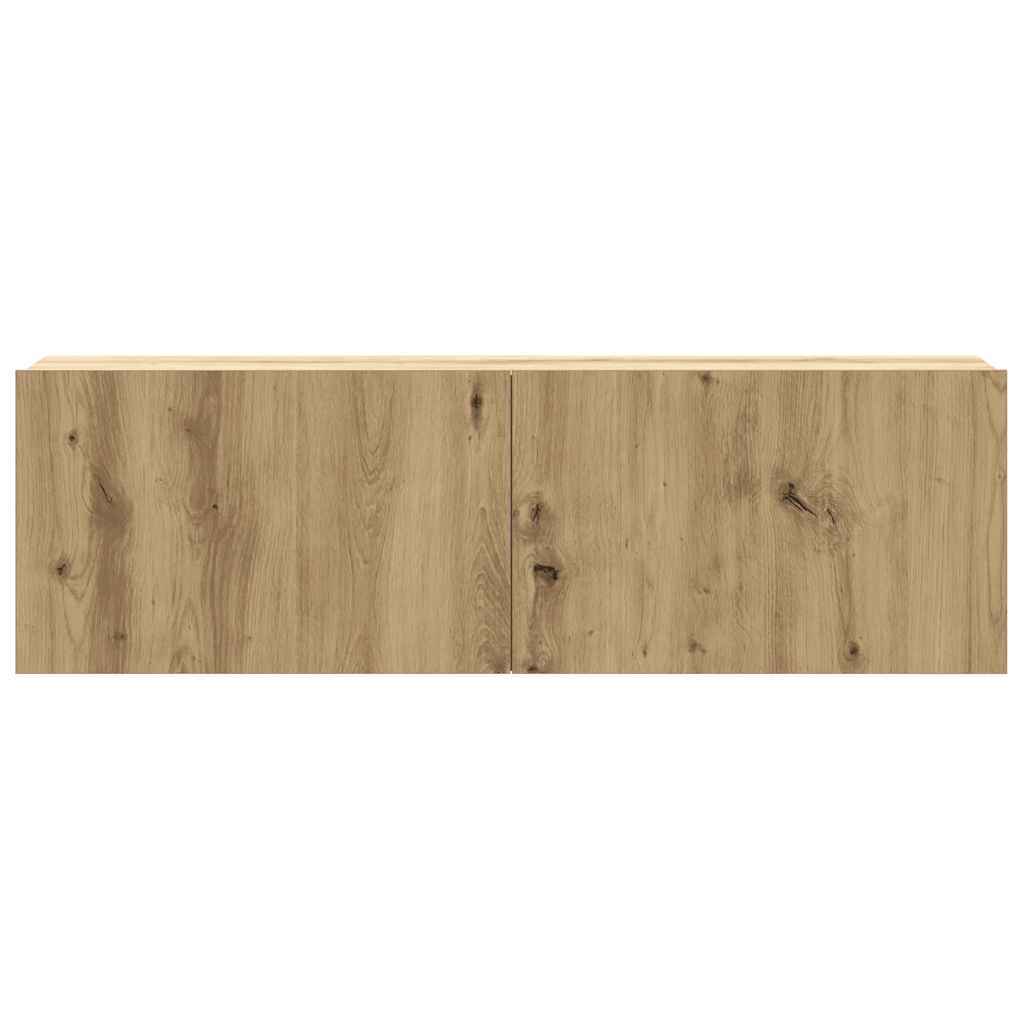 vidaXL 6 Piece TV Cabinet Set Wall-mounted Artisan Oak Engineered Wood