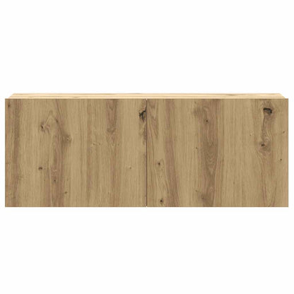 vidaXL 2 Piece TV Cabinet Set Wall-mounted Artisan Oak Engineered Wood