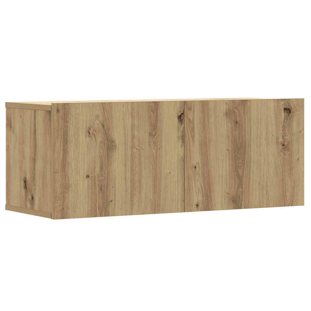 vidaXL 8 Piece TV Cabinet Set Wall-mounted Artisan Oak Engineered Wood
