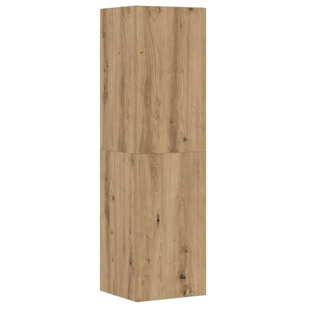 vidaXL 8 Piece TV Cabinet Set Wall-mounted Artisan Oak Engineered Wood