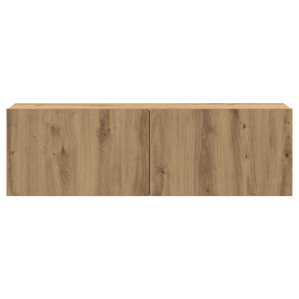vidaXL 7 Piece TV Cabinet Set Wall-mounted Artisan Oak Engineered Wood