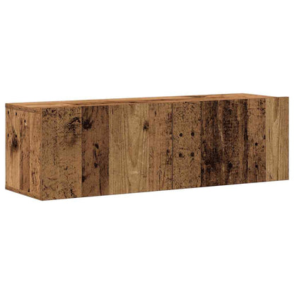 vidaXL 4 Piece TV Cabinet Set Wall-mounted Old Wood Engineered Wood
