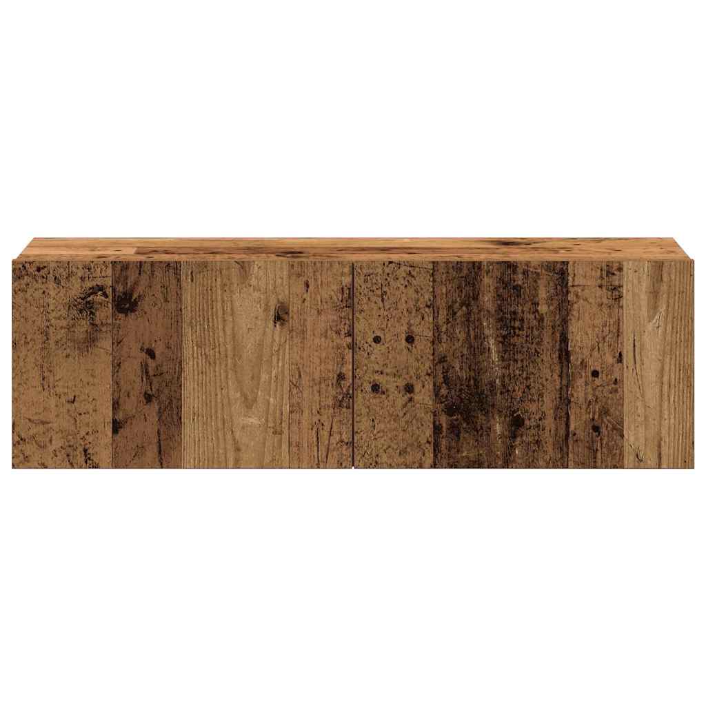vidaXL 4 Piece TV Cabinet Set Wall-mounted Old Wood Engineered Wood