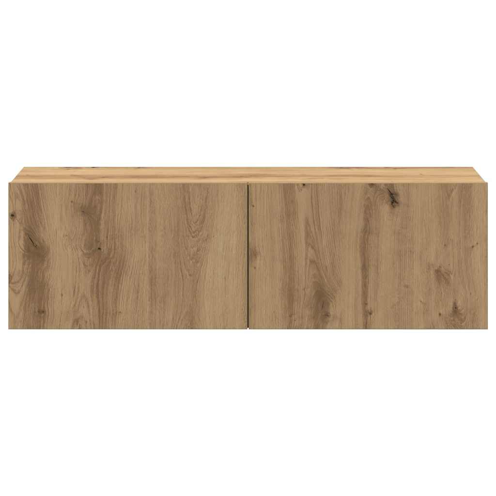 vidaXL 4 Piece TV Cabinet Set Wall-mounted Artisan Oak Engineered Wood
