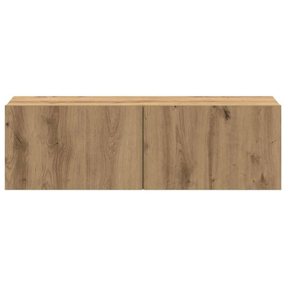 vidaXL 4 Piece TV Cabinet Set Wall-mounted Artisan Oak Engineered Wood