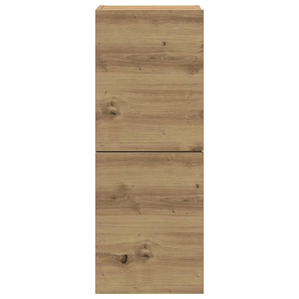 vidaXL 4 Piece TV Cabinet Set Wall-mounted Artisan Oak Engineered Wood