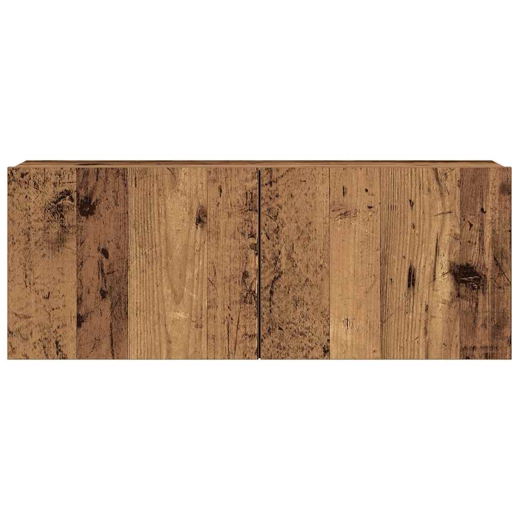 vidaXL 7 Piece TV Cabinet Set Wall-mounted Old Wood Engineered Wood