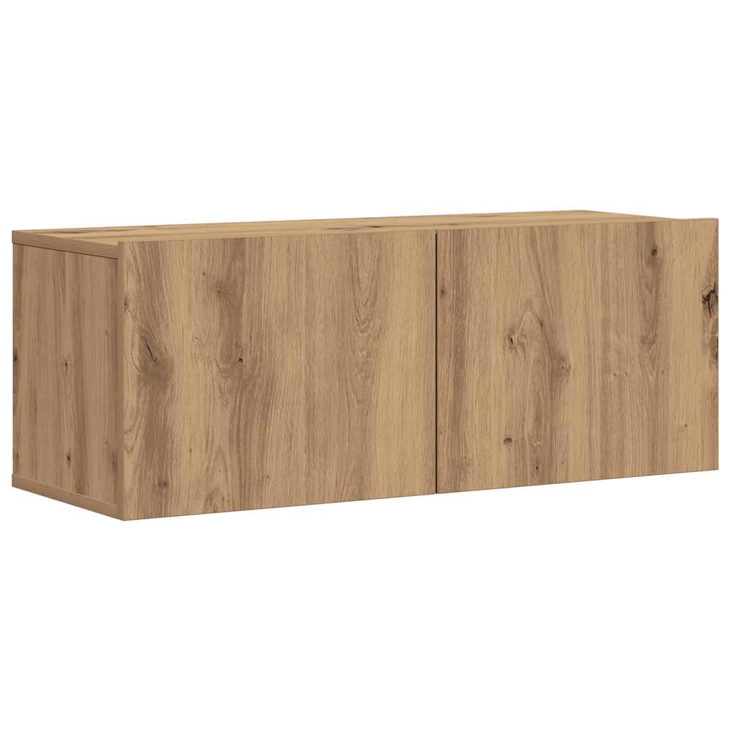 vidaXL 7 Piece TV Cabinet Set Wall-mounted Artisan Oak Engineered Wood