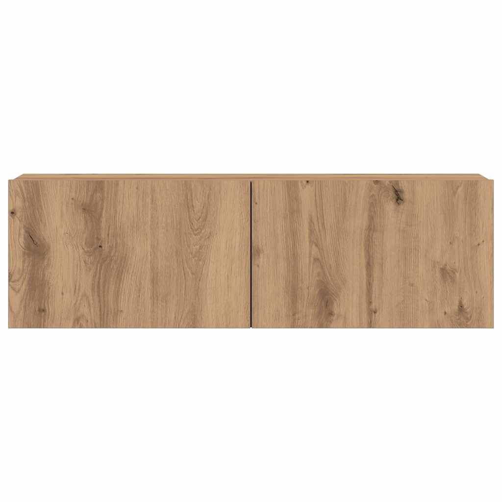 vidaXL 7 Piece TV Cabinet Set Wall-mounted Artisan Oak Engineered Wood