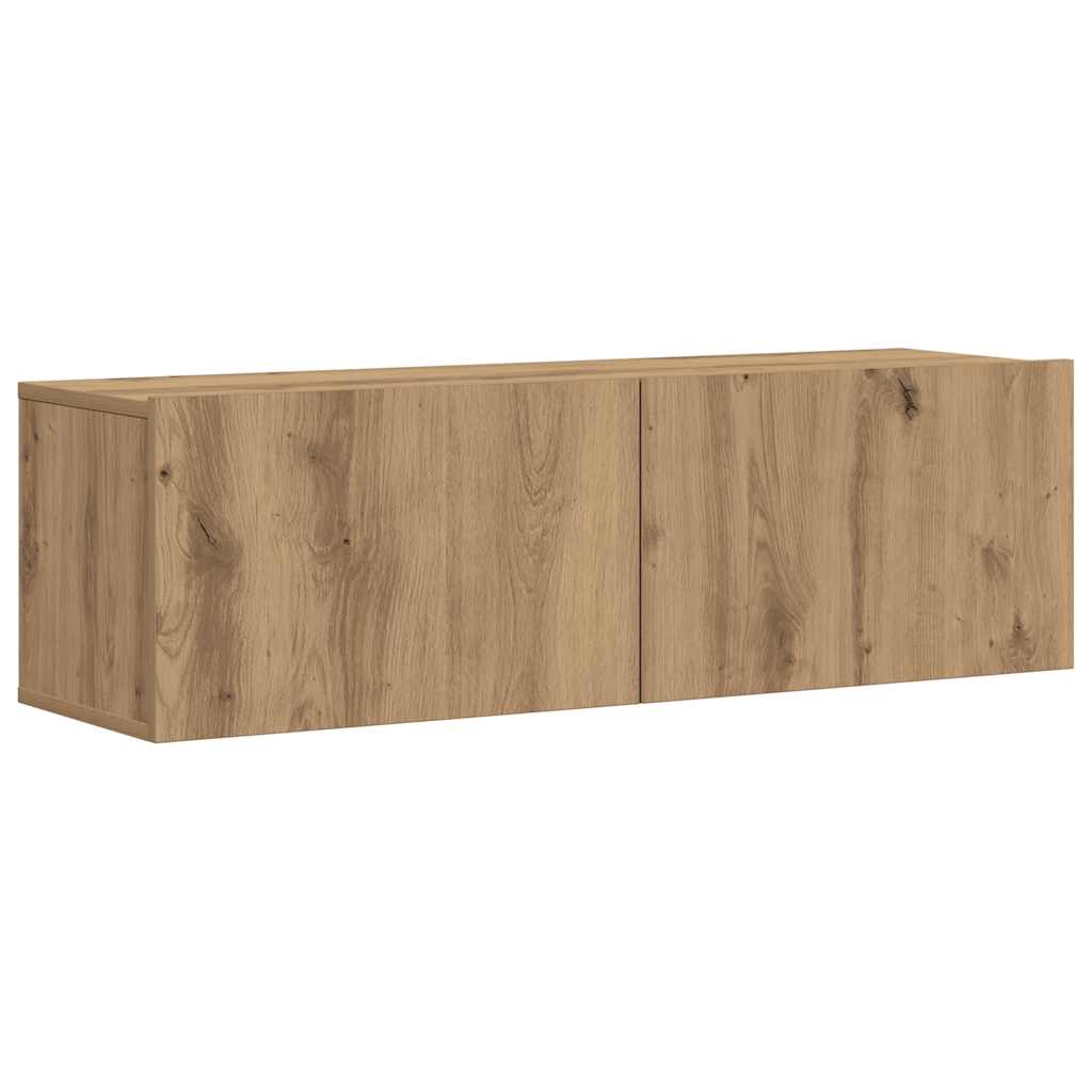 vidaXL 7 Piece TV Cabinet Set Wall-mounted Artisan Oak Engineered Wood