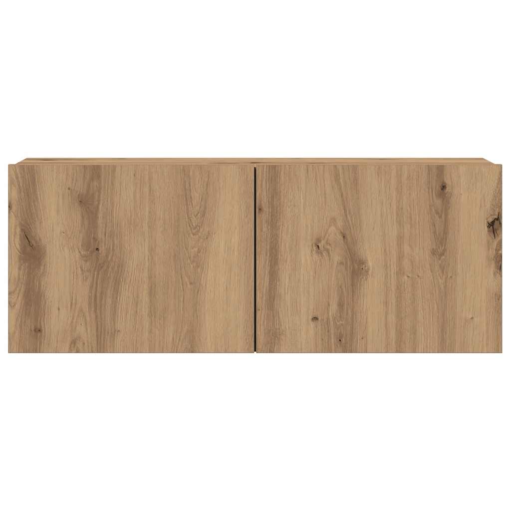 vidaXL 7 Piece TV Cabinet Set Wall-mounted Artisan Oak Engineered Wood