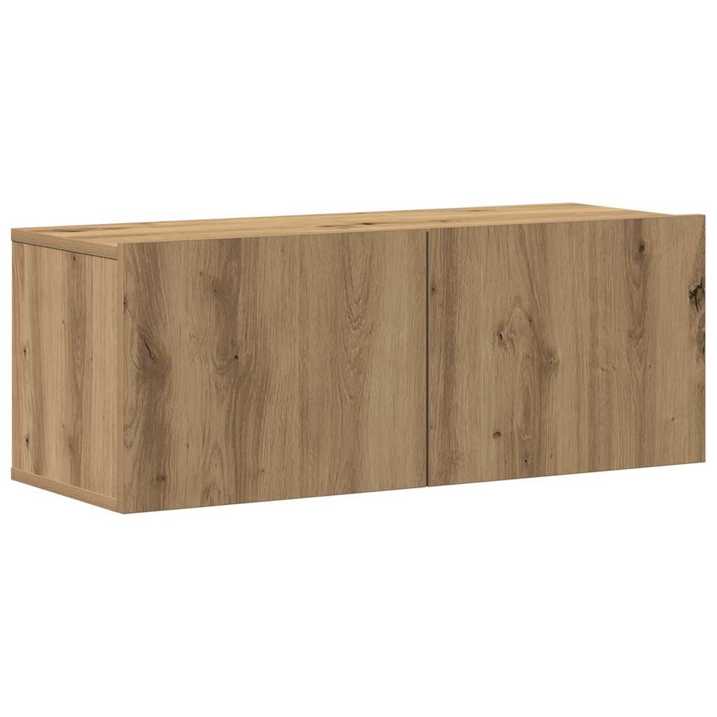 vidaXL 7 Piece TV Cabinet Set Wall-mounted Artisan Oak Engineered Wood