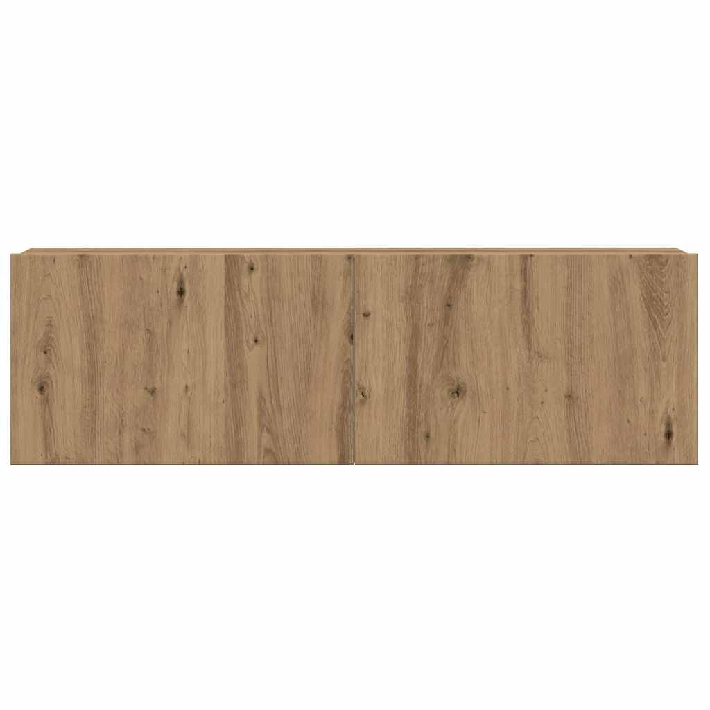 vidaXL 8 Piece TV Cabinet Set Wall-mounted Artisan Oak Engineered Wood